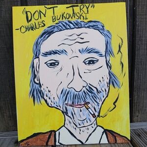Charles Bukowski Portrait Painting